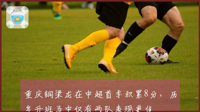 重庆铜梁龙在中超首季积累8分，历年升班马中仅有两队表现更佳